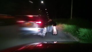 I dress up as a whore of the night and a stranger pays me to fuck in his car - porn video