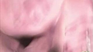 Having her ass eaten and spanked while blindfolded makes the brunette want to get fucked - porn video